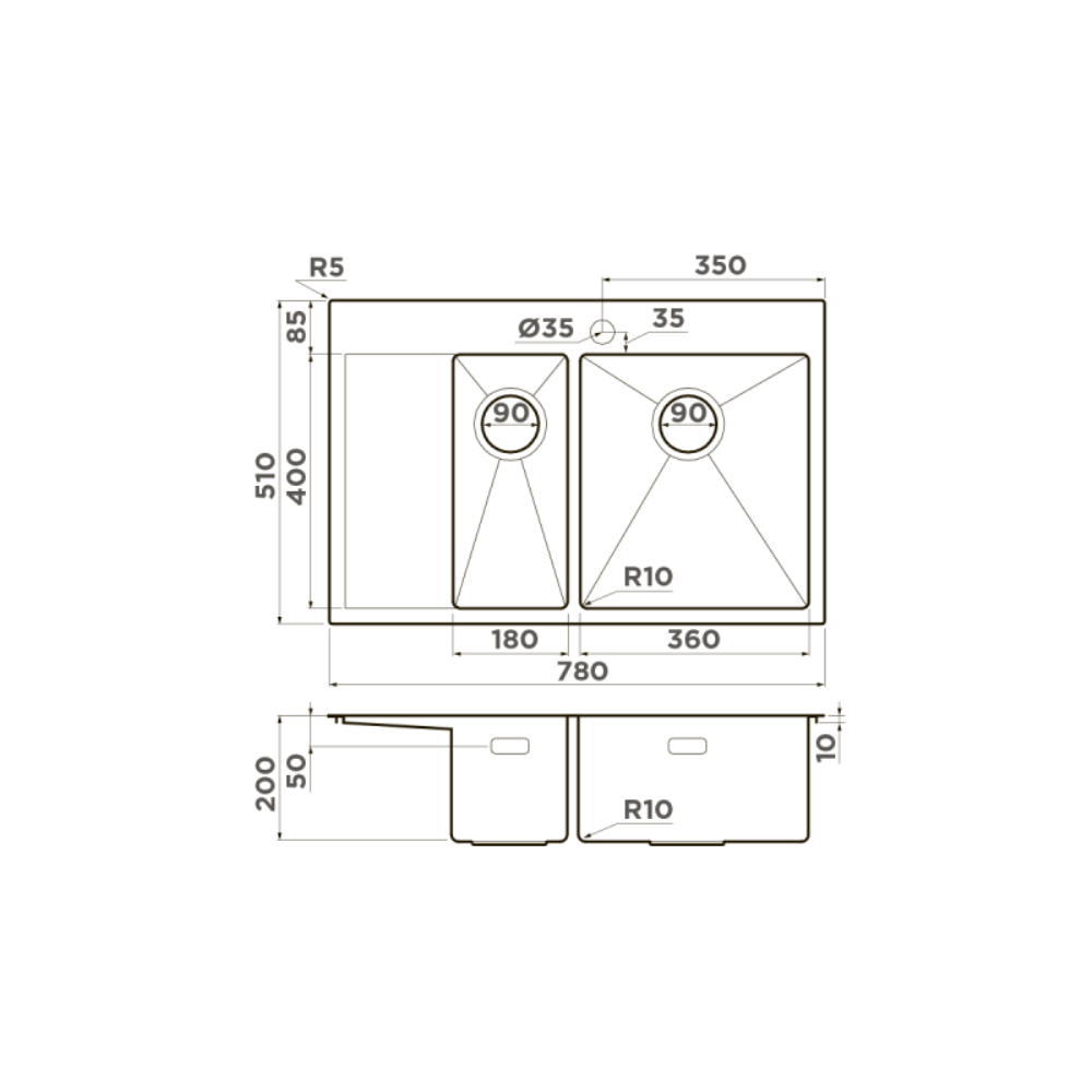 Мойка кухонная Omoikiri Akisame 78 правая Золото светлое 4973088 — изображение 4