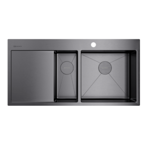 Мойка кухонная Omoikiri Akisame 100 правая Вороненая сталь 4973104