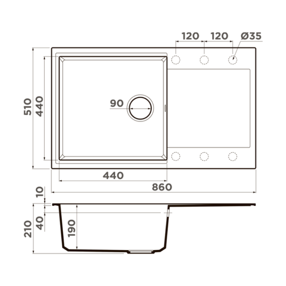 Мойка кухонная Omoikiri Daisen 86 Пастила 4993696 — изображение 4