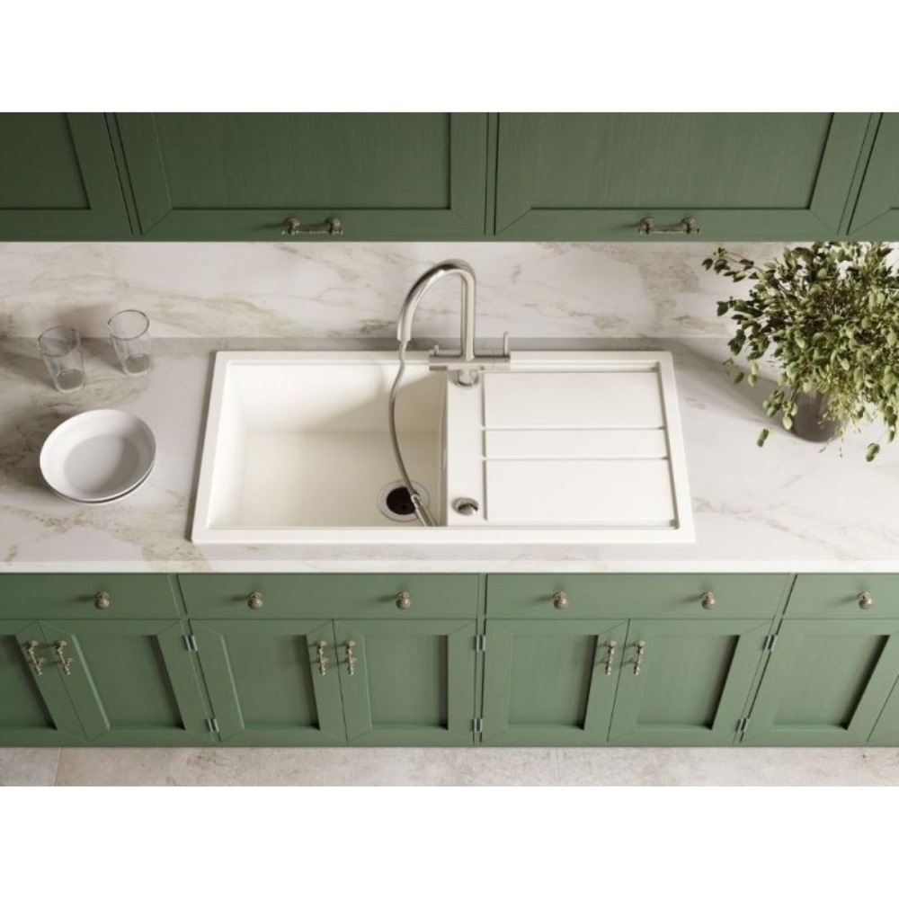 Мойка кухонная Omoikiri Kitagawa 100 Белый матовый 4993787 — изображение 3