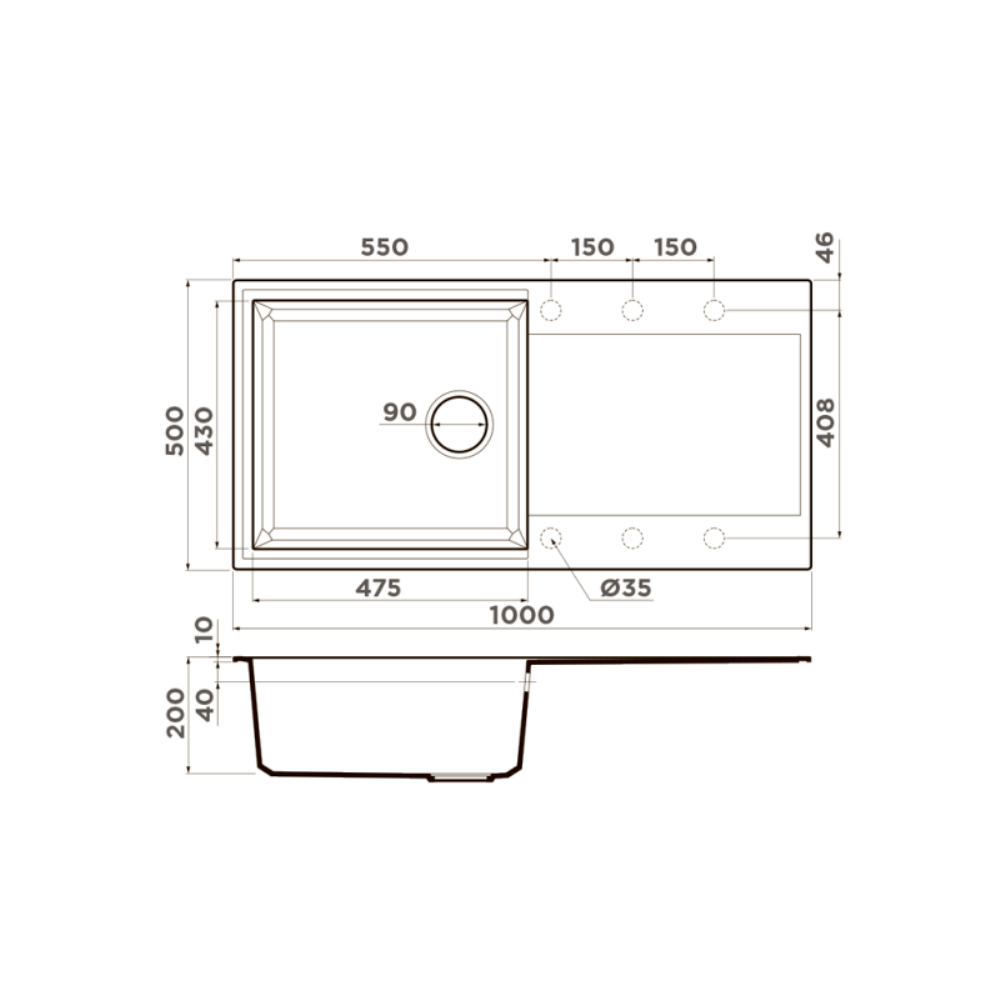 Мойка кухонная Omoikiri Sakaime 100 Ваниль 4993885 — изображение 4