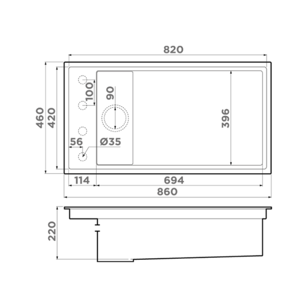 Мойка кухонная Omoikiri Kinaru 86 Белый матовый 4997026 — изображение 4